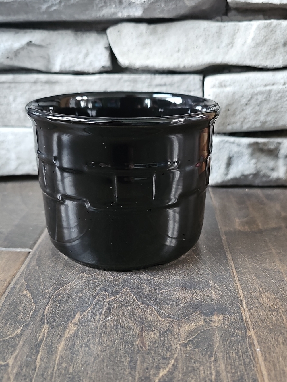 Longaberger Black Pottery Vitrified